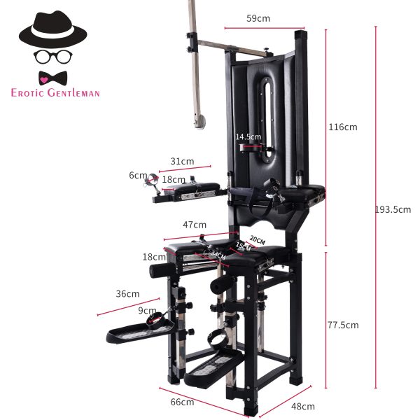 Large BDSM sex furniture queen training chair punishment props torture rack bondage fixed chair - Image 2